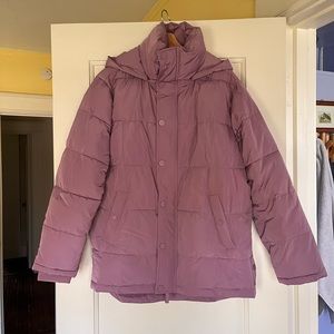 NWT Universal Standard Rainer Short Hooded Puffer in Lilac